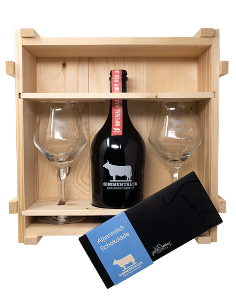 75cl Raspberry Imperial Red Ale Geschenkbox mit Schoggi