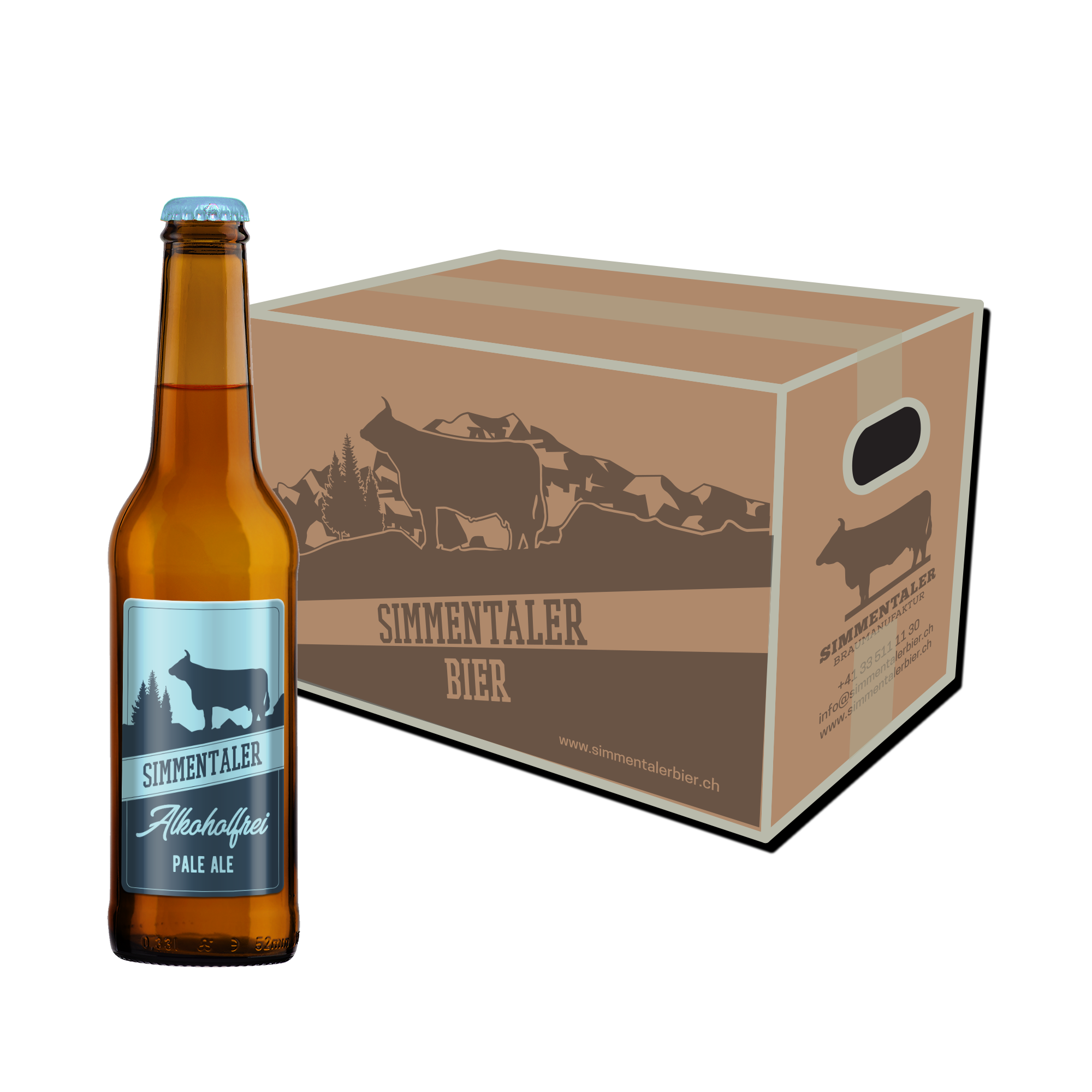 Alkoholfrei - Pale Ale - Simmentaler Bier Naturtrübes und helles Lagerbier