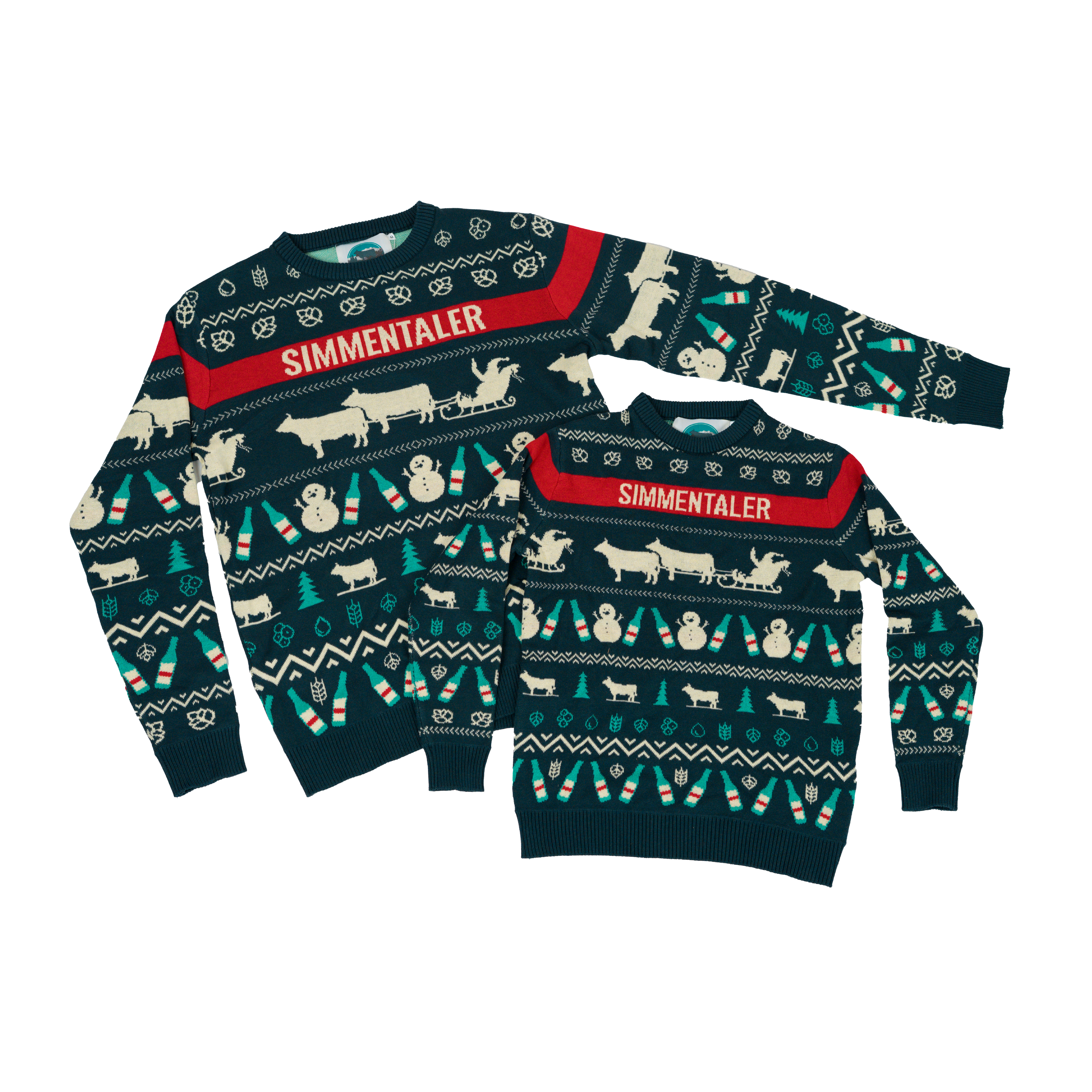 Weihnachtspullover Blau